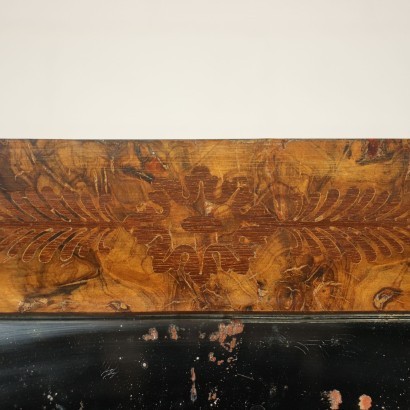 Console Avec Miroir Charles X Marbre Placage Peuplier Italie 1800