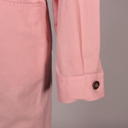 Vintage Ferrè Pink Denim Dress Milan Italy 1980s