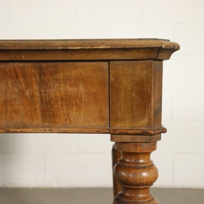 Big Desk Beech Walnut Italy 19th-20th Century