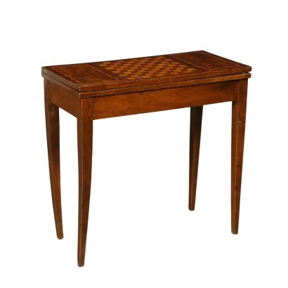 Revival Game Table Walnut Italy 20th Century