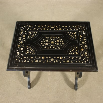 Small Table With Inlaid Top Bone Italy 19th-20th Century