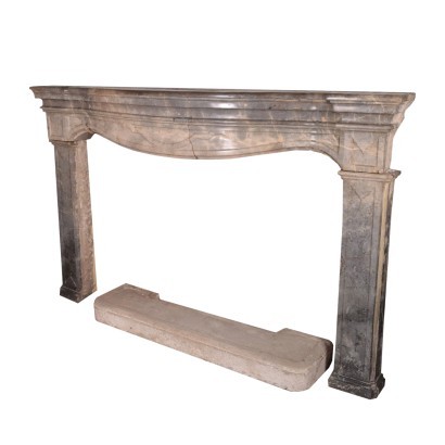 Lombard Baroque Fireplace Marble Italy 17th-18th Century