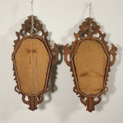 Pair of Lombard Barocchetto Mirrors Italy 18th Century
