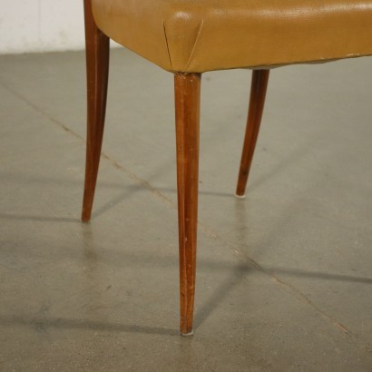 Chair Beech Springs Leatherette Italy 1950s-1960s Italian Production