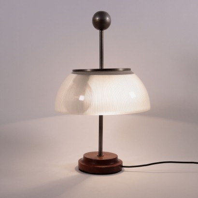 Sergio Mazza Table Lamp Wood Glass Brass 1960s