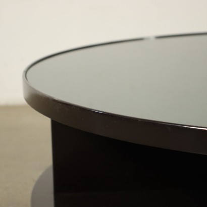 Coffee Table Lacquered Wood Smoked Glass Italy 1960s-1970s