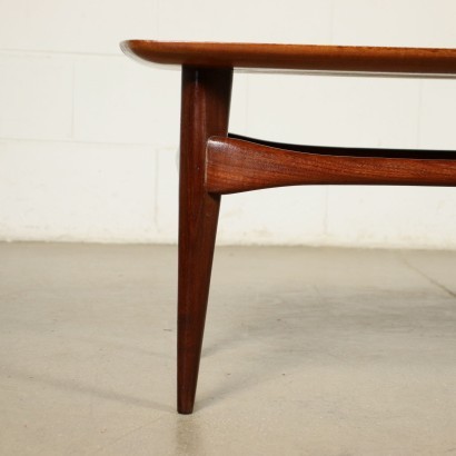 Coffee Table Solid Wood Teak Veneer Italy 1960s