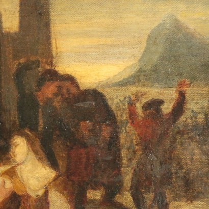 The Sicilian Vespers Oil On Canvas 19th Century