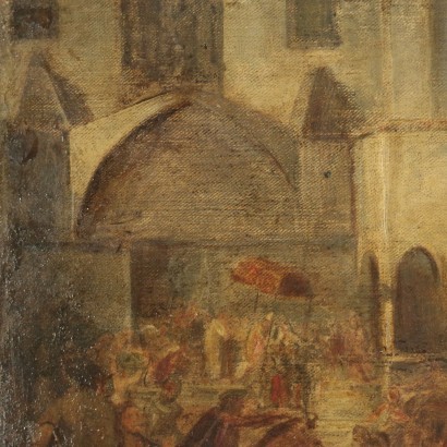 The Sicilian Vespers Oil On Canvas 19th Century