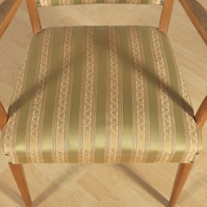 Chair Beech Springs Fabric Italy 1950s Italian Production