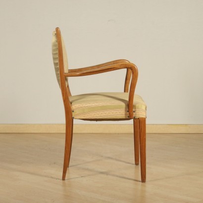 Chair Beech Springs Fabric Italy 1950s Italian Production