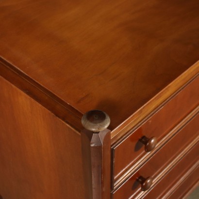 Chest Of Drawers Walnut Veneer Stained Beech Italy 1970s