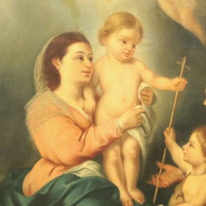 art, Italian art, ancient Italian painting, Madonna with Child S. Giovannino and S., Bartolomé Esteban Murillo