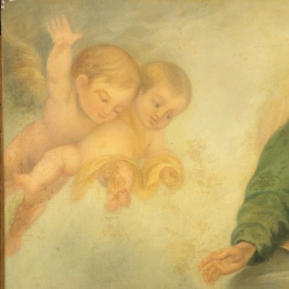 arte, arte italiana, pittura antica italiana,Madonna con Bambino S. Giovannino e S.,Bartolomé Esteban Murillo