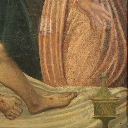 Déploration Sur Le Christ Mort Huile Sur Toile École Italienne 1600