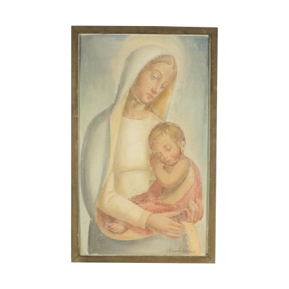 Pietro Cortellezzi Mary With Child Fresco 1930s 1940s