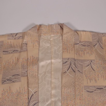 Veste vintage coupe kimono beige