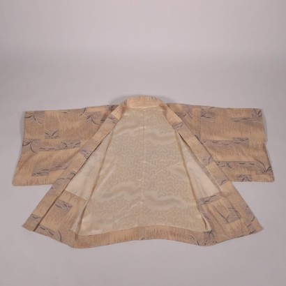 Veste vintage coupe kimono beige
