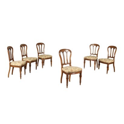 Gruppe von sechs Umbertinischen Stühlen