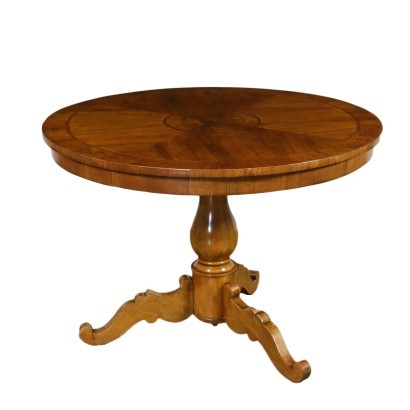 Louis Philippe Revival Table Marple Walnut Italy 20th Century