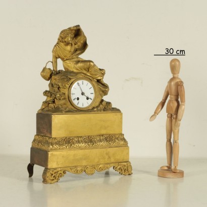 Horloge Bronze Doré Métal Émaiilé France Moitié 1800