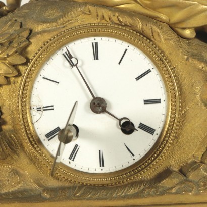 Horloge Bronze Doré Métal Émaiilé France Moitié 1800