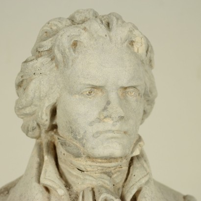 Beethoven's Bust Cement Paste Italy 20th Century