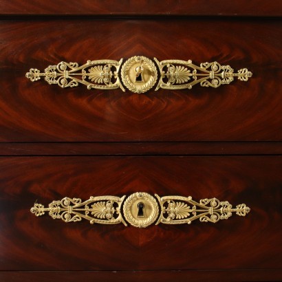 Restoration Chest Of Drawers Mahogany Sessile Oak Marble France 1825