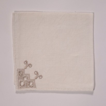 Flax Tablecloth With 6 Napkins Italy 20th Century