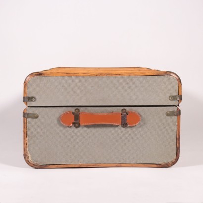 Vintage Green Canvas Trunk 1930s