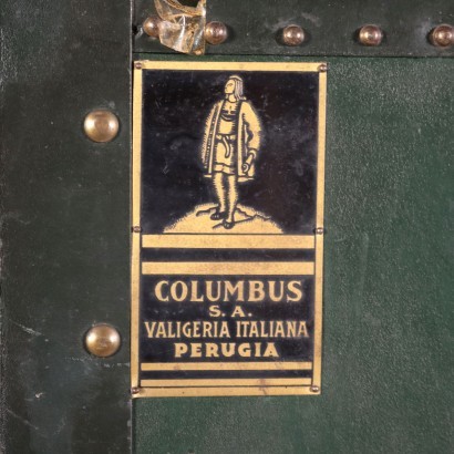 Vintage Columbus Valigerie Wardrobe Trunk Perugia Italy 1930s
