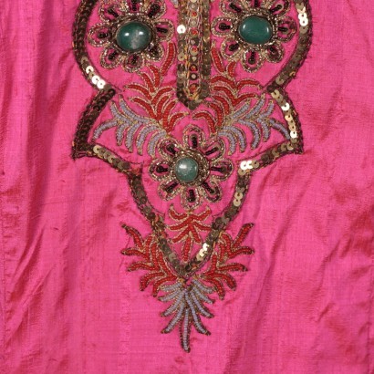 Vintage Ethnical Dress Silk 1970s