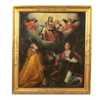 Virgen y el niño con los santos