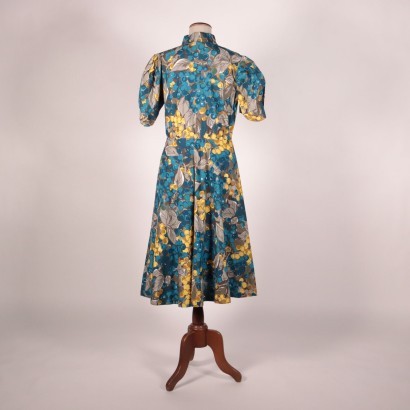Vintage Summer Floral Dress Cotton Italy 1960s