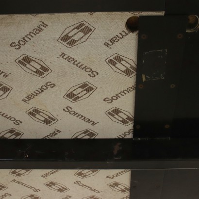 Sormani Desk Granite Lacquered Wood Leather Italy 1980s