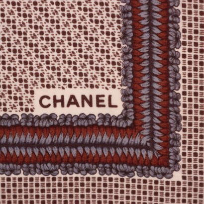 Vintage Chanel Scarf Silk Paris France 1990s