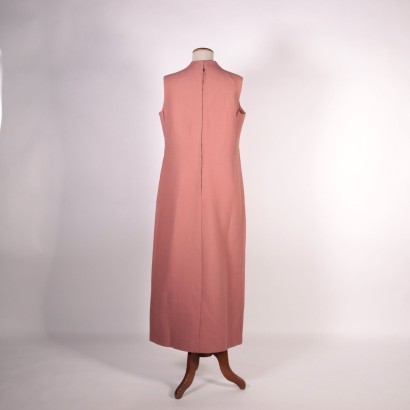 Vintage Antique Rrose Sleeveless Dress Wool Italy 1970s