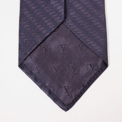 valentino, corbata, corbata de seda, pura seda, segunda mano, moda sostenible, Valentino Blue Tie