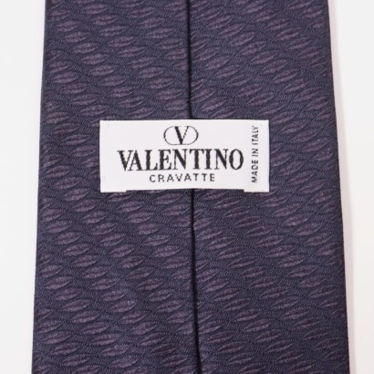 Blaue Krawatte Valentino Seide Italien
