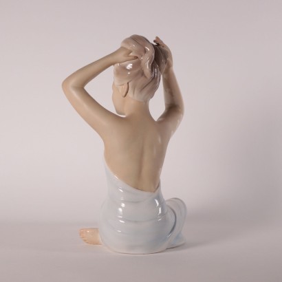 Female Figure By Rozan Ceramic Turin Italy 1950s