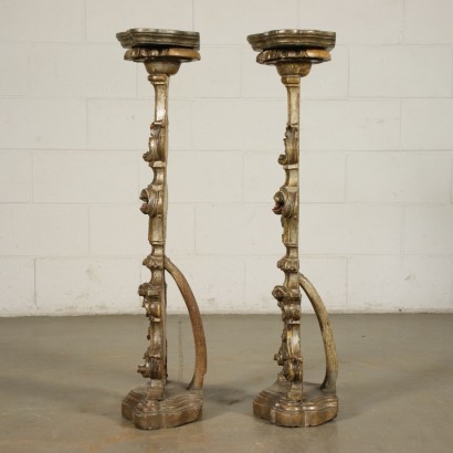 Pair of Baroque Candlesticks Italy 18th Century