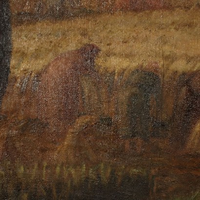 Farmers On Horses Oil On Canvas 20th Century