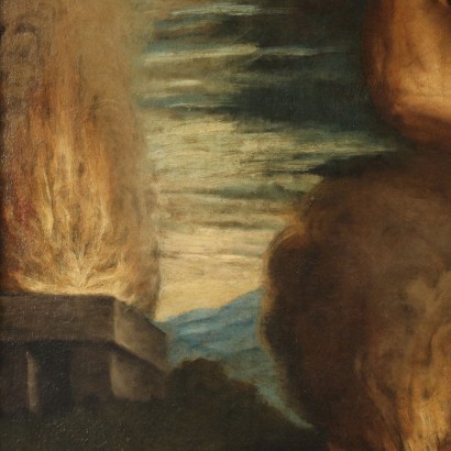 Cain And Abel Oil On Canvas 17th Century