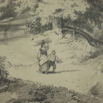 Landscape With Figures 18th Century