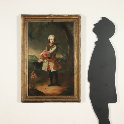 Portrait d'un Jeune Noble Huile sur Toile XVIII Siècle