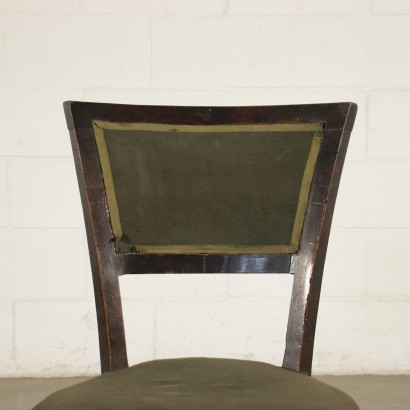 Group of 6 Empire Chairs Walnut iTaly 19th Cenutry