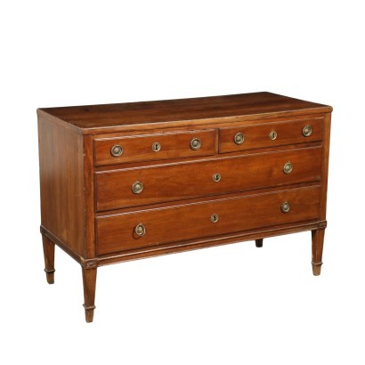 Venetian Directoire Chest Of Drawers Walnut Italy 18th-19th Century