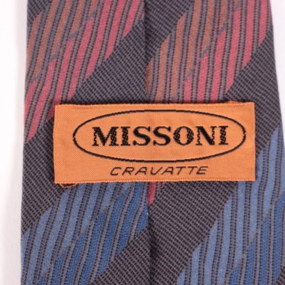Gestreifte Missoni Krawatte Seide Italien