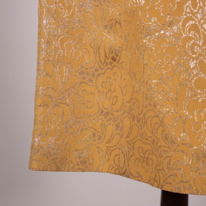 Vintage Yellow Formal Dress Silk Italy 1960s-1970s
