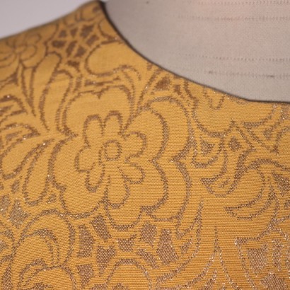 Vintage Yellow Formal Dress Silk Italy 1960s-1970s